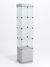 Витрина стеклянная "КУБ" №2-СТ стаканчик (без дверок, передняя стенка - стекло) Серый